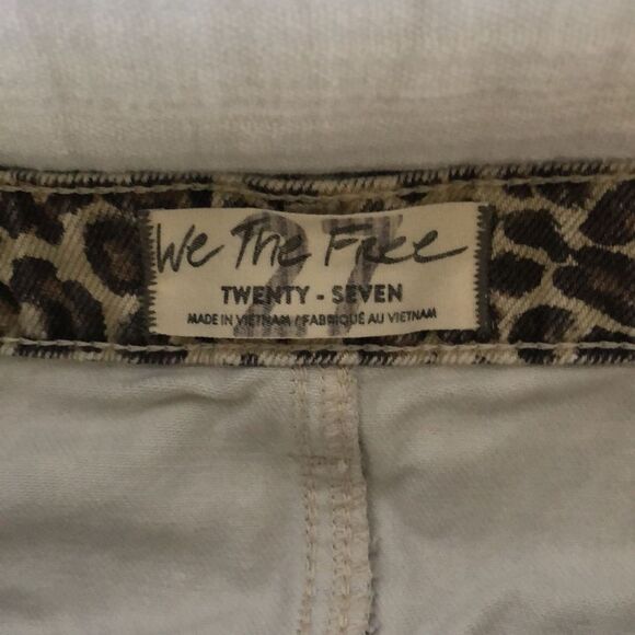 Free People ~ We The Free ~ Bailey Leopard Print Denim Skirt - Size 27 - Picture 3 of 4